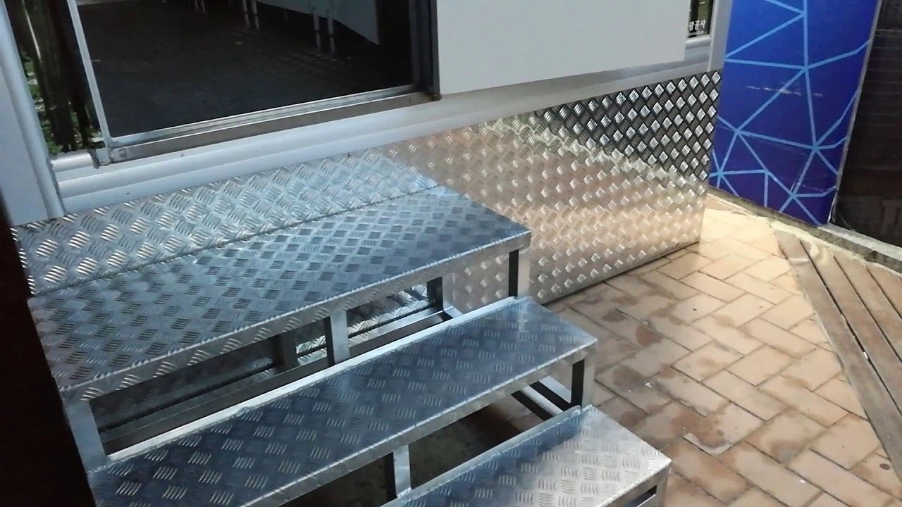 Aluminum treads for stairs non-slip