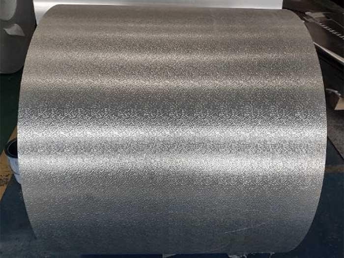 Embossed aluminum sheet coil for refrigerator